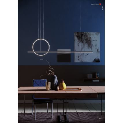 Redo 01-1735 - LED dimmbare Hängeleuchte an Seil GIOTTO LED/46W/230V schwarz