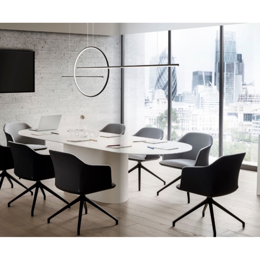 Redo 01-1737 - LED dimmbare Hängeleuchte an Seil GIOTTO LED/56W/230V schwarz