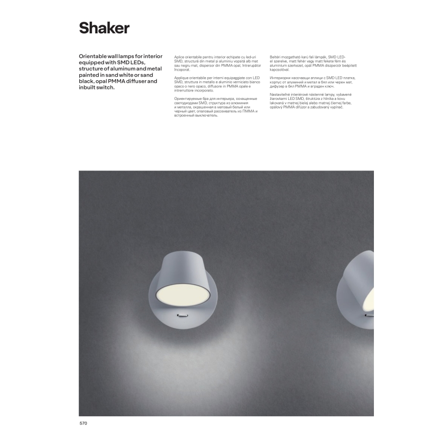 Redo 01-1739 - LED-Wandleuchte SHAKER LED/6W/230V