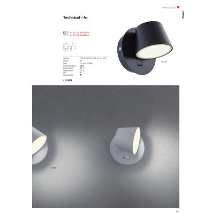 Redo 01-1739 - LED-Wandleuchte SHAKER LED/6W/230V