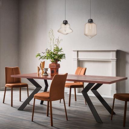 Redo 01-1770 - Pendelleuchte AMNO an Stahlseil 1xE27/42W/230V Ø 33 cm beige