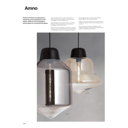 Redo 01-1773 - Hängeleuchte AMNO 1x/E27/42W/230V d 26 cm grau