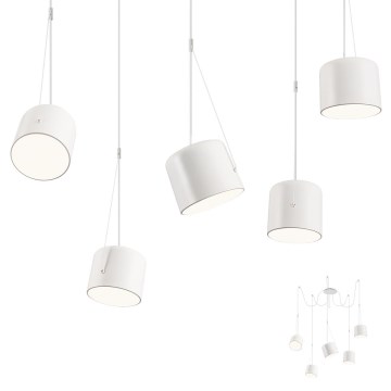 Redo 01-1827 - Hängeleuchte DODO 5xE27/15W/230V Spinne weiß