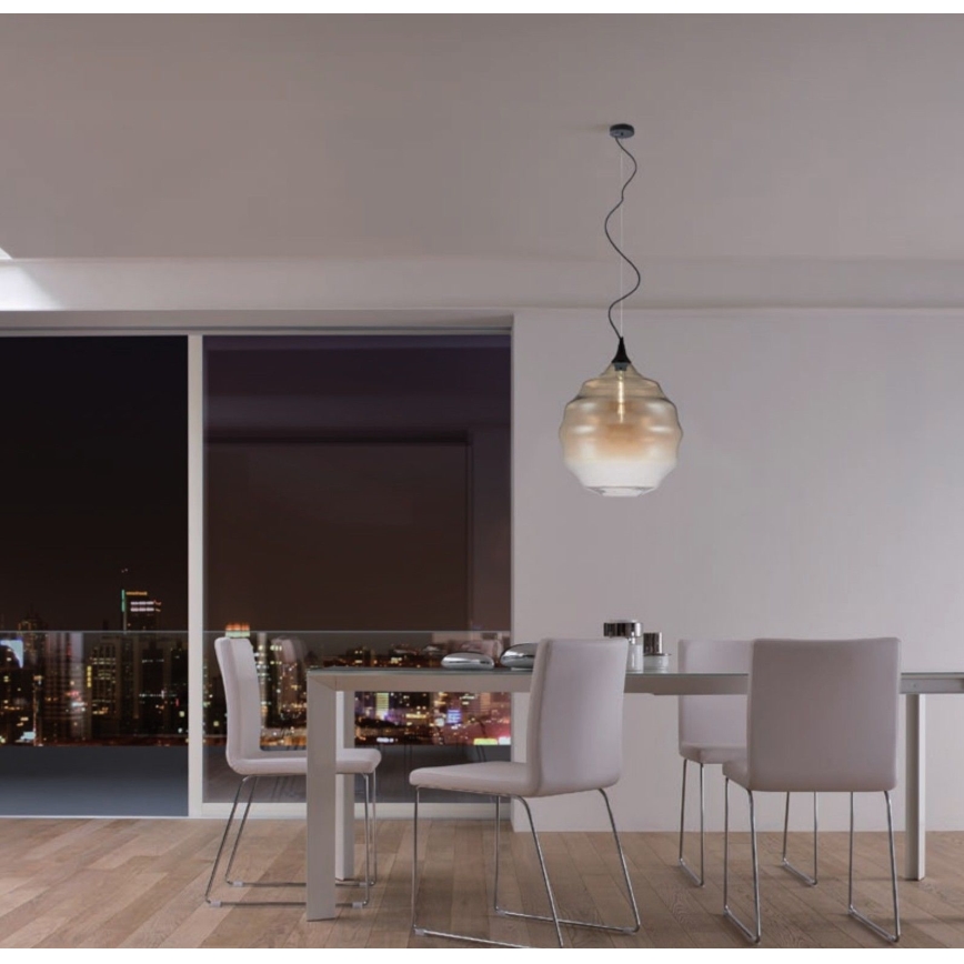 Redo 01-1844 - Hängeleuchte SLAG 1xE27/42W/230V d 40 cm beige