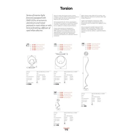 Redo 01-1887 - Dimmbare LED-Deckenleuchte TORSION LED/29W/230V Ø 55 cm bronze