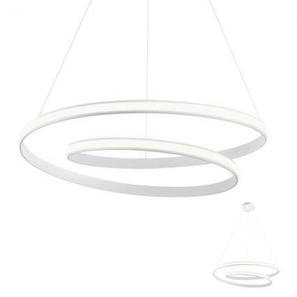 Redo 01-1890 - Dimmbare LED-Pendelleuchte an Kabel TORSION LED/35W/230V Ø 75 cm weiß