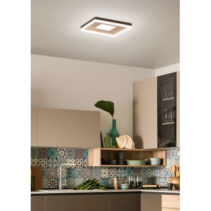 Redo 01-1998 - Dimmbare LED-Deckenleuchte MAYA LED/42W/230V 42,5x42,5 cm goldfarben