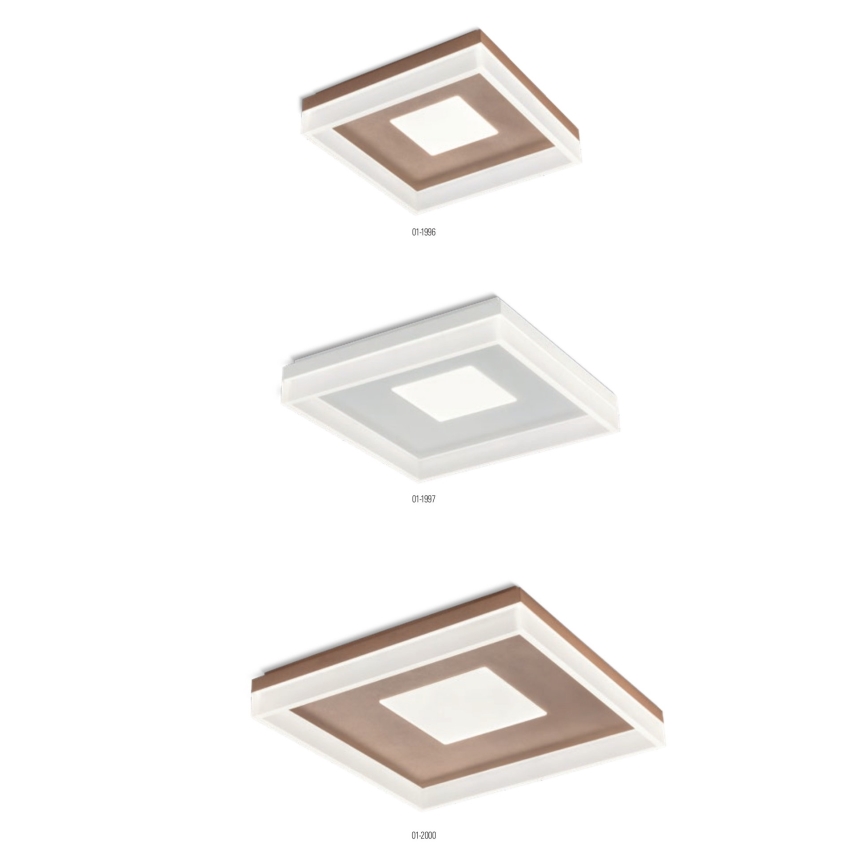 Redo 01-1998 - Dimmbare LED-Deckenleuchte MAYA LED/42W/230V 42,5x42,5 cm goldfarben