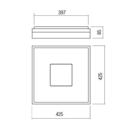 Redo 01-1998 - Dimmbare LED-Deckenleuchte MAYA LED/42W/230V 42,5x42,5 cm goldfarben