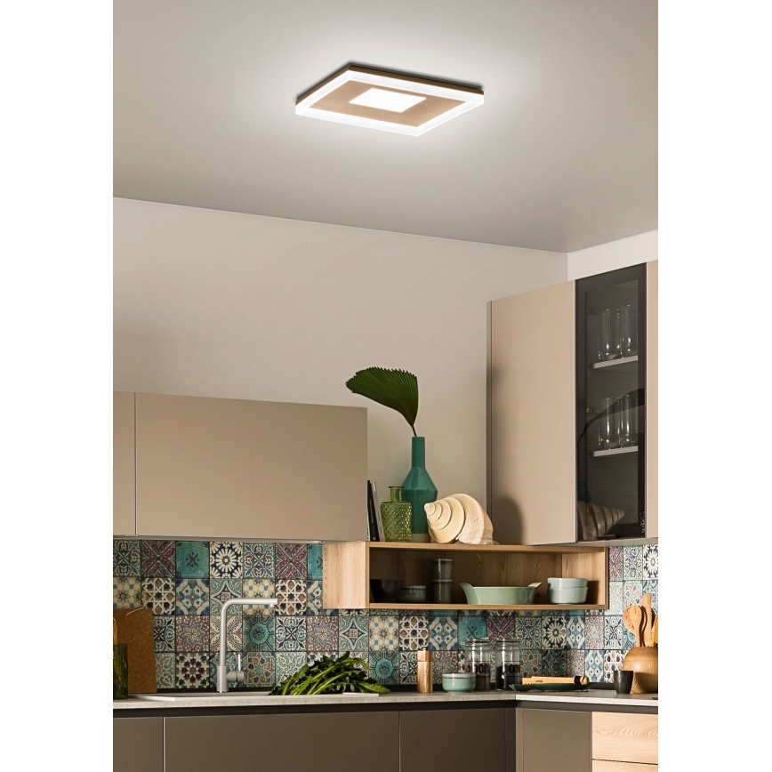 Redo 01-2000 - Dimmbare LED-Deckenleuchte MAYA LED/55W/230V 51x51 cm goldfarben