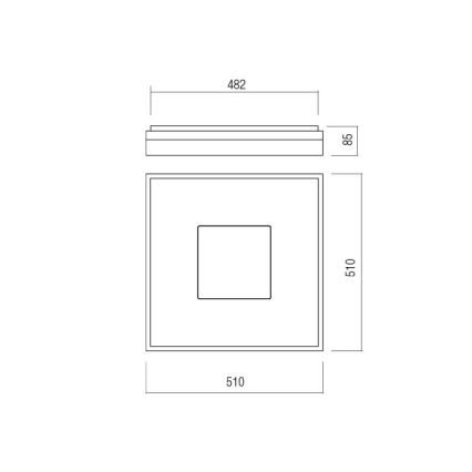 Redo 01-2000 - Dimmbare LED-Deckenleuchte MAYA LED/55W/230V 51x51 cm goldfarben