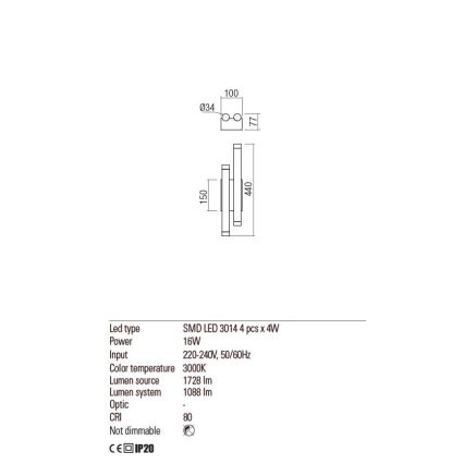 Redo 01-2034 - LED-Wandbeleuchtung MADISON 4xLED/4W/230V kupfern