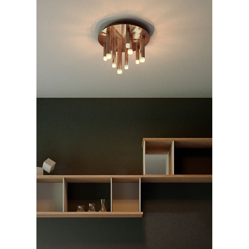 Redo 01-2040 - LED-Deckenleuchte MADISON 9xLED/4W/230V kupfern