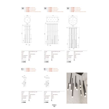 Redo 01-2042 - LED-Deckenleuchte MADISON 9xLED/4W/230V glänzendes Chrom/schwarz/kupfern