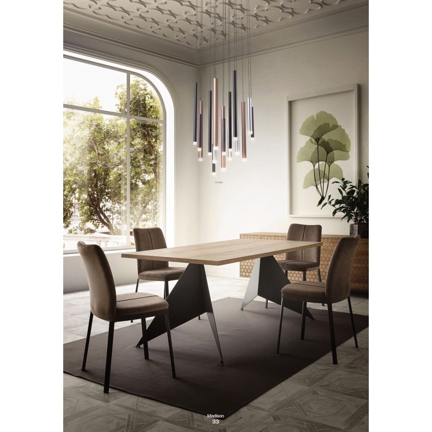 Redo 01-2043 - LED-Hängeleuchte an Schnur MADISON LED/4W/230V golden