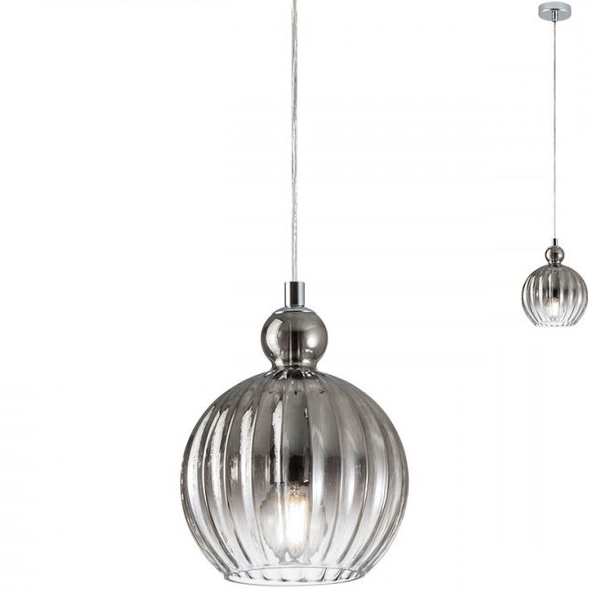 Redo 01-2063 - Hängeleuchte PLUMEN 1x/E14/40W/230V d 15 cm grau