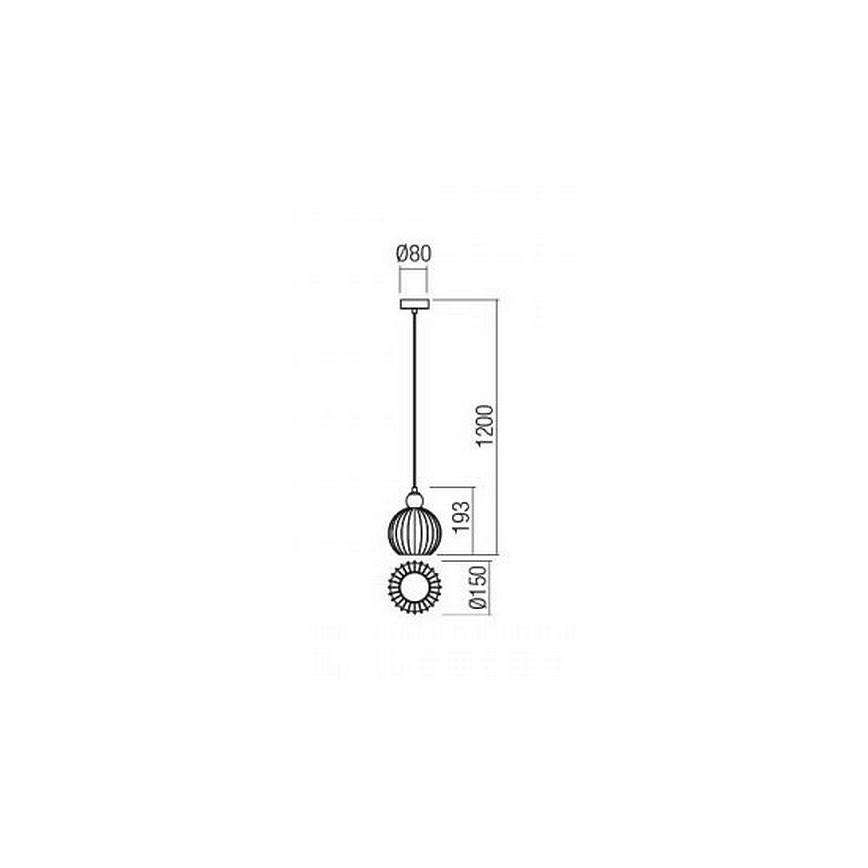 Redo 01-2063 - Hängeleuchte PLUMEN 1x/E14/40W/230V d 15 cm grau