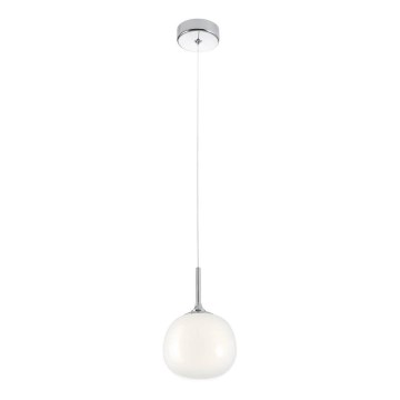 Redo 01-2081 - KIWI Pendelleuchte am Kabel 1xG9/40W/230V Ø 12 cm glänzender Chrom/weiß