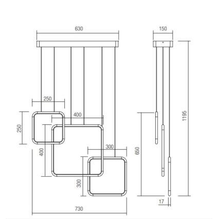 Redo 01-2097 - Dimmbare LED-Hängeleuchte an Schnur THAI LED/66W/230V 3000K weiß