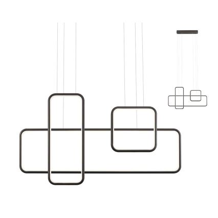 Redo 01-2100 - dimmbare LED-Pendelleuchte mit Drahtseil THAI LED/86W/230V schwarz