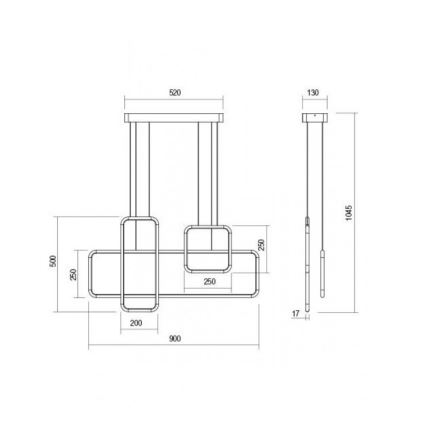 Redo 01-2100 - dimmbare LED-Pendelleuchte mit Drahtseil THAI LED/86W/230V schwarz