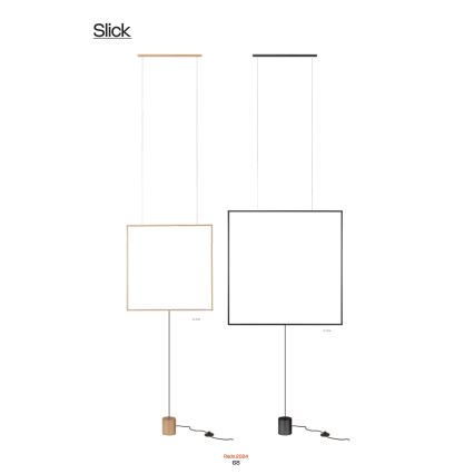 Redo 01-2134 - LED-Stehlampe SLICK LED/28W/230V schwarz