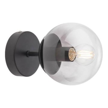 Redo 01-2175 - Wandleuchte SEMIA 1xE14/28W/230V schwarz/rauchglas