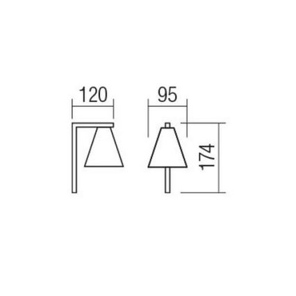 Redo 01-2216 - Wandleuchte ZUMA 1xGU10/15W/230V schwarz/golden