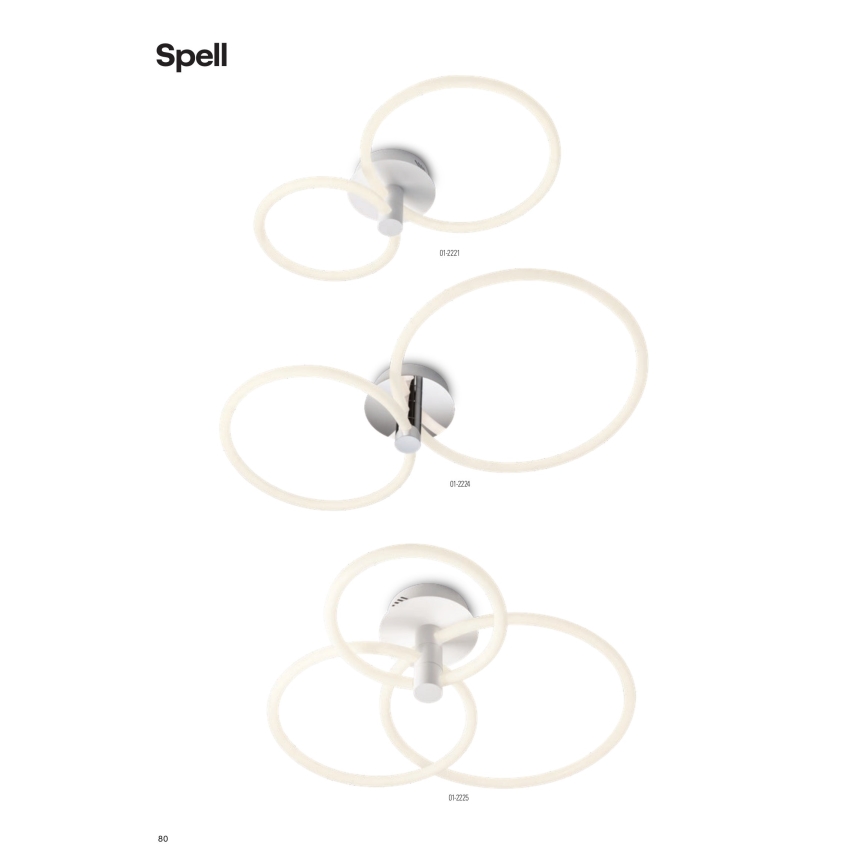 Redo 01-2224 - Dimmbare LED-Anbauleuchte SPELL LED/43W/230V 3000K glänzendes Chrom