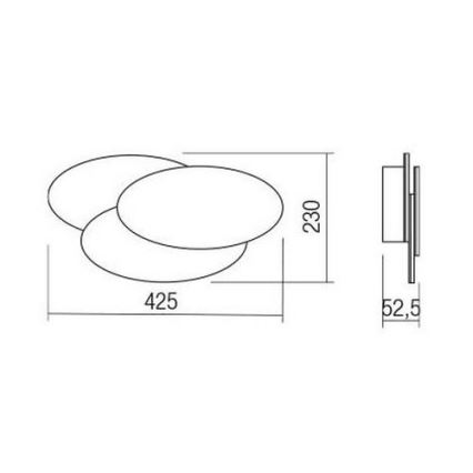 Redo 01-2297 - LED-Wandleuchte GAMER LED/36W/230V weiß