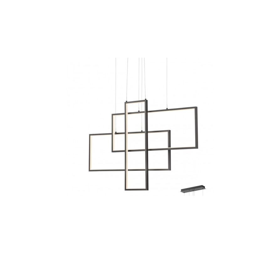 Redo 01-2315 - Dimmbarer LED-Hängekronleuchter PLANA LED/60W/230V schwarz