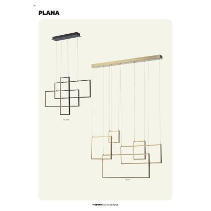 Redo 01-2317 - LED-dimmbare Pendelleuchte PLANA LED/80W/230V, goldfarben