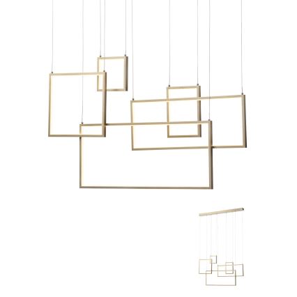 Redo 01-2317 - LED-dimmbare Pendelleuchte PLANA LED/80W/230V, goldfarben