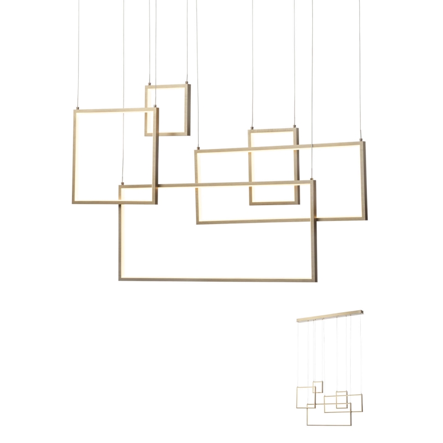 Redo 01-2317 - LED-dimmbare Pendelleuchte PLANA LED/80W/230V, goldfarben