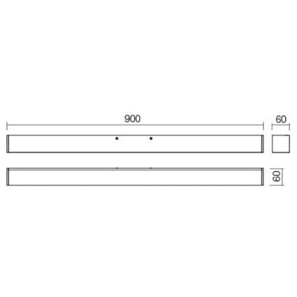 Redo 01-2328 - LED-Badezimmer-Spiegelbeleuchtung THELA LED/25W/230V 90 cm CRI 90 IP44