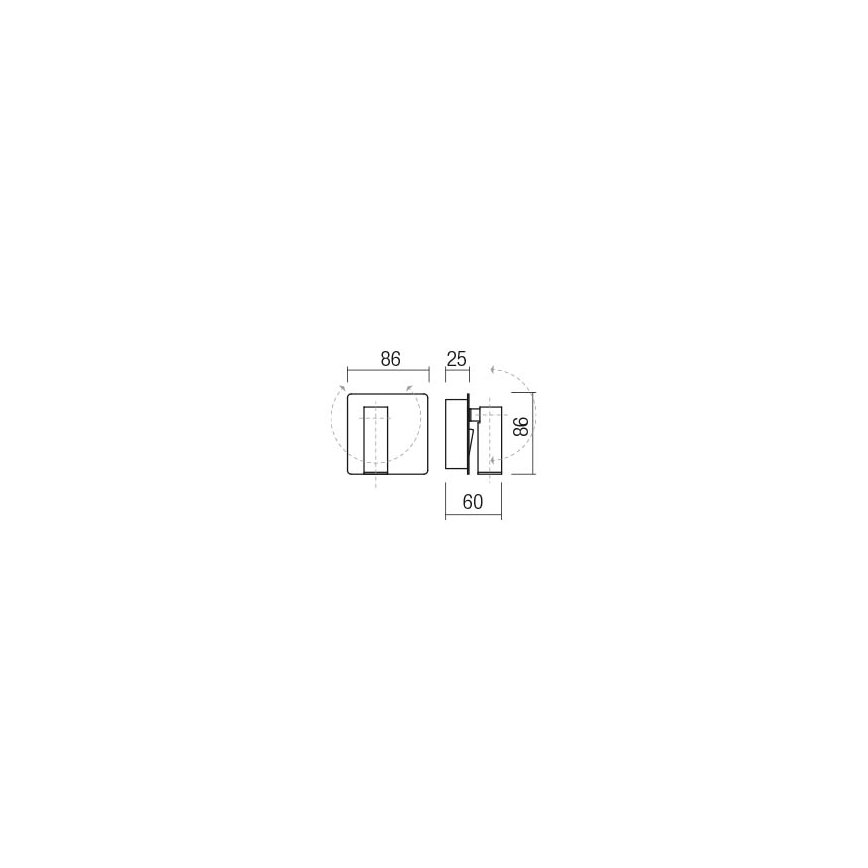 Redo 01-2339 - LED-Wandstrahler TOMIX LED/3,2W/230V glänzendes Chrom