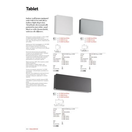 Redo 01-2384 - LED-Wandleuchte TABLET LED/11W/230V 3000K CRI 90 schwarz