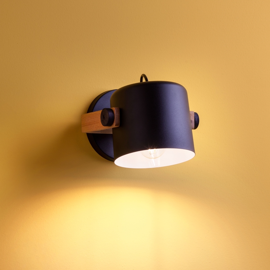 Redo 01-2399 - Wandleuchte POOH 1xE27/42W/230V Buche