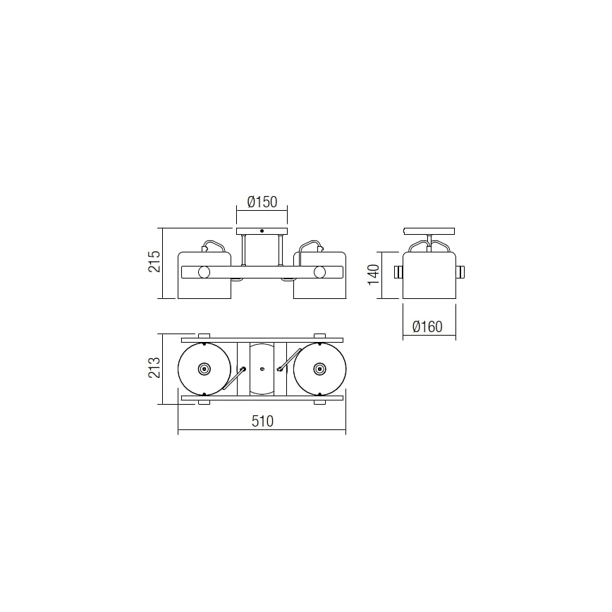 Redo 01-2400 - Deckenleuchte POOH 2xE27/42W/230V Buche