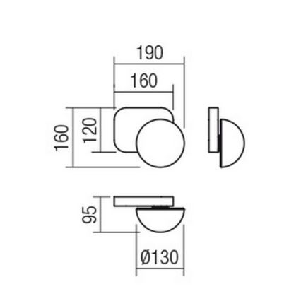Redo 01-2469 - Wandleuchte LUMIEN 1xG9/10W/230V gold/weiß