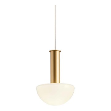 Redo 01-2474 - Pendelleuchte an Kabel LUMIEN 1xG9/10W/230V Ø 13 cm gold/weiß