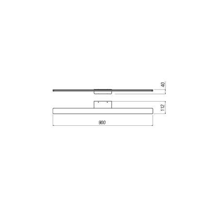 Redo 01-2507 - LED-Spiegelbeleuchtung für Badezimmer BARRIO LED/27,39W/230V 90 cm CRI 90 IP44 weiß