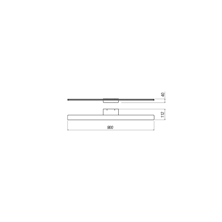 Redo 01-2508 - LED-Spiegelbeleuchtung für Badezimmer BARRIO LED/27,39W/230V 90 cm CRI 90 IP44 schwarz