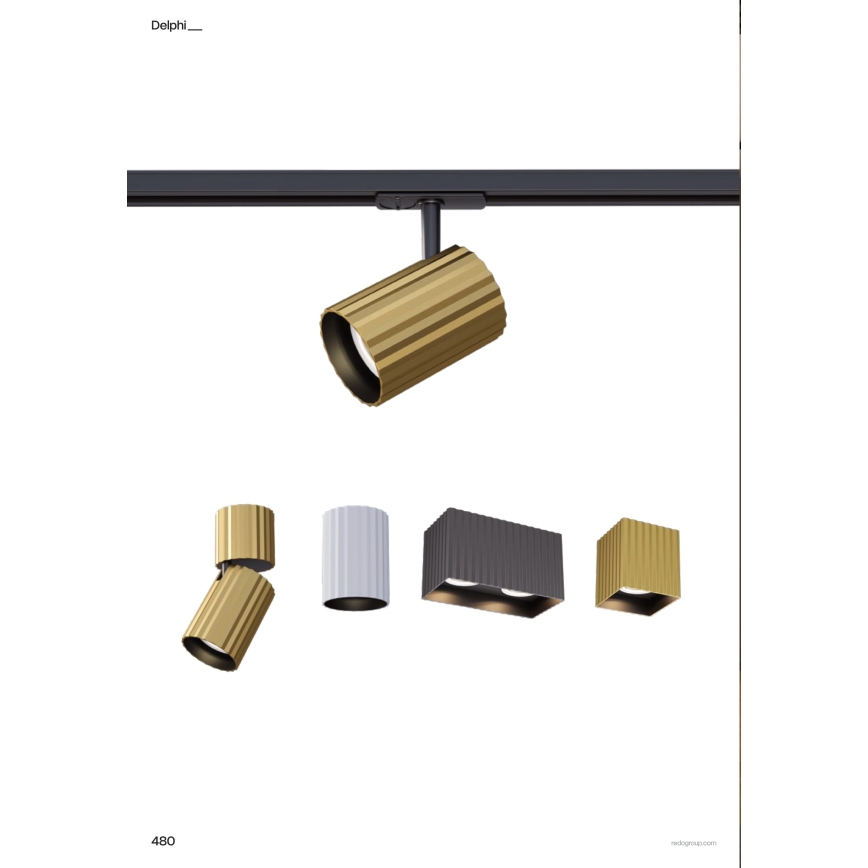 Redo 01-2554 - Spotleuchte DELPHI 1xGU10/7W/230V Ø 7 cm weiß