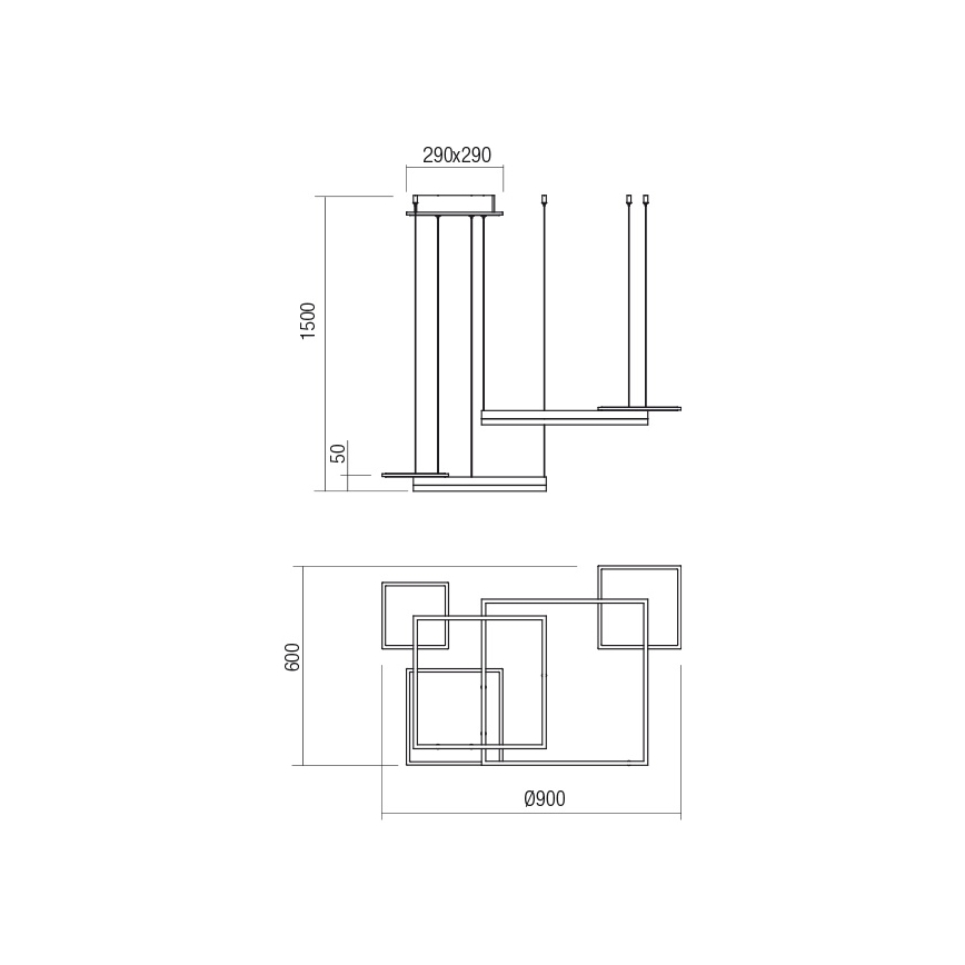 Redo 01-2613 - LED-dimmbare Pendelleuchte an Kabel SIGUA LED/110W/230V CRI 90 braun