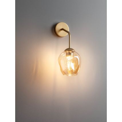 Redo 01-2617 - Wandleuchte PIERCE 1xE27/42W/230V golden/rauchig