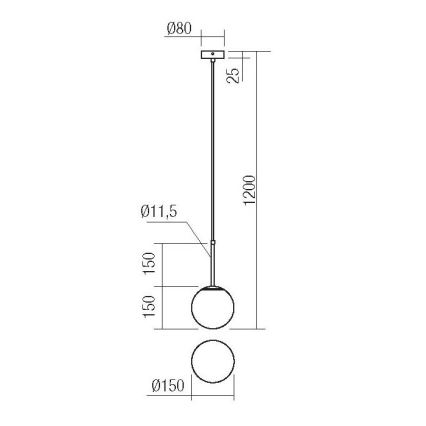 Redo 01-2623 - Hängeleuchte an Schnur NIVA 1xE14/28W/230V