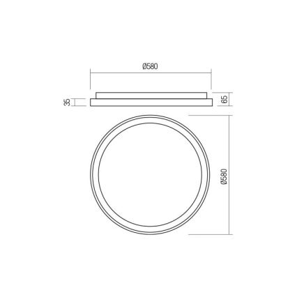 Redo 01-2670 - Dimmbare LED-Deckenleuchte ICONIC LED/50W/230V d 58 cm golden