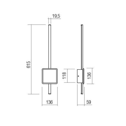 Redo 01-2696 - LED-Wandleuchte DIAZ LED/20W/230V CRI 90 weiß