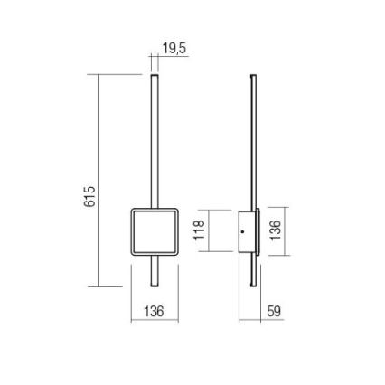 Redo 01-2697 - LED-Wandleuchte DIAZ LED/20W/230V CRI 90 goldfarben